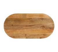 vidaXL Dessus de table ovale 110x40x3,8 cm Bois massif de manguier Multicolore