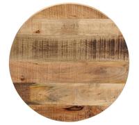 vidaXL Dessus de table rond Ø 60 x 3,8 cm Bois massif de manguier brut Multicolore