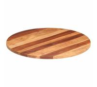 Vidaxl Dessus De Table Bois Massif D'acacia Rond 25-27 Mm 80 Cm