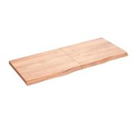 vidaXL Dessus de table marron clair 120x50x4 cm bois chêne traité 3156373