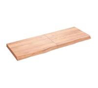 Tafelblad 140x50x(2-6)cm behandeld massief eikenhout lichtbruin3156380