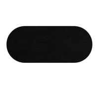 vidaXL Dessus de table ovale en chêne massif Marron foncé 140x60x4 cm