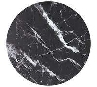 Vidaxl Dessus De Table Noir ?40x0,8 Cm Verre trempé Avec Design Marbre