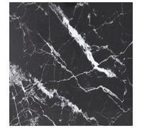 vidaXL Tafelblad 50x50 cm 6 mm gehard glas met marmeren design zwart322270 Noir G