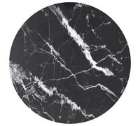 Vidaxl Dessus De Table Noir ?60x0,8 Cm Verre Trempé Design De Marbre Noir
