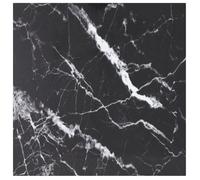 vidaXL Dessus de table Noir 60x60 cm 6mm Verre trempé et design marbre