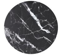 Vidaxl Dessus De Table Noir ?70x0,8 Cm Verre Trempé Avec Design Marbre Noir