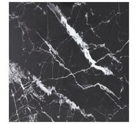 Vidaxl Dessus De Table Noir 70x70 Cm 6mm Verre Trempé Et Design Marbre Noir