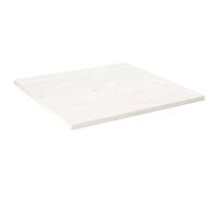 Vidaxl Dessus De Table Blanc 90x90x2,5 Cm Bois De Pin Massif Multicolore
