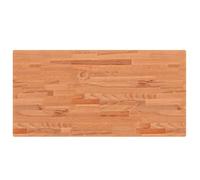vidaXL Dessus de table 100x50x4 cm rectangulaire bois massif de hêtre marron