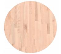vidaXL Dessus de table Plateau de remplacement pour table basse rond Ø60×2,5 cm hêtre massif