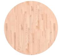 vidaXL Dessus de Table, Plateau de Table de Remplacement, Dessus de Table Basse Salle de Séjour Intérieur, Ø90x1,5 cm Rond Bois Massif de Hêtre