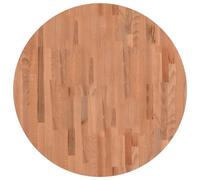 Dessus de Table Plateau Remplacement Intérieur Rond Bois Massif de Hêtre vidaXL