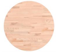 vidaXL Dessus de Table, Plateau de Table de Remplacement, Dessus de Table Basse Salle de Séjour Intérieur, Ø50x4 cm Rond Bois Massif de Hêtre
