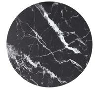 Vidaxl Dessus De Table Noir ?40x0,8 Cm Verre trempé Avec Design Marbre