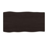 vidaXL Dessus de Table, Remplacement du Plateau de Table avec Bord Vif, Tableau de Bricolage, Bois Chêne Massif Traité Bordure Assortie