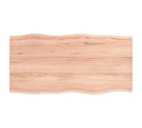 vidaXL Dessus de Table, Remplacement du Plateau de Table avec Bord Vif, Tableau de Bricolage, Bois Chêne Massif Traité Bordure Assortie