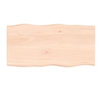 vidaXL Dessus de Table, Remplacement du Plateau de Table avec Bord Vif, Tableau de Bricolage, Bois Chêne Massif Non Traité Bordure Assortie