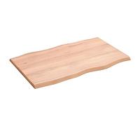 vidaXL Dessus de Table, Remplacement du Plateau de Table avec Bord Vif, Tableau de Bricolage, Bois Chêne Massif Traité Bordure Assortie