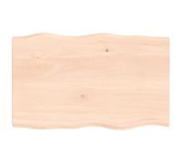 vidaXL Dessus de Table, Remplacement du Plateau de Table avec Bord Vif, Tableau de Bricolage, Bois Chêne Massif Non Traité Bordure Assortie
