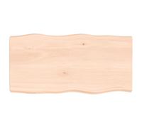 Tafelblad natuurlijke rand 100x50x(2-4) cm massief eikenhout363886