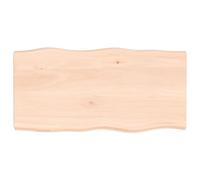 Tafelblad natuurlijke rand 100x50x(2-4) cm massief eikenhout363886