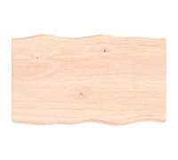 vidaXL Dessus de table bois chêne massif non traité bordure assortie 363888