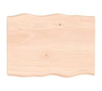 vidaXL Dessus de Table, Remplacement du Plateau de Table avec Bord Vif, Tableau de Bricolage, Bois Massif Non Traité Bordure Assortie