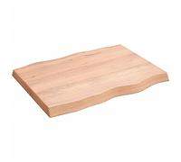 vidaXL Plateau de table à chant naturel 80x60x(2-6) cm chêne brun clair 363946