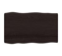 vidaXL Dessus de Table, Remplacement du Plateau de Table avec Bord Vif, Tableau de Bricolage Intérieur, Bois Chêne Massif Traité Bordure Assortie