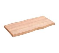 vidaXL Dessus de Table, Remplacement du Plateau de Table avec Bord Vif, Tableau de Bricolage Intérieur, Bois Massif Traité Bordure Assortie