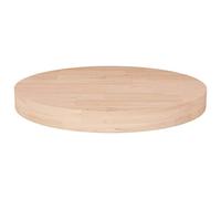 vidaXL Dessus de table rond Ø30x4 cm bois de chêne massif non traité Marron