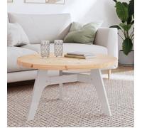 vidaXL Dessus de table rond Ø80 x 3 cm pour table à manger Bois de pin massif