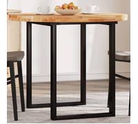 vidaXL Dessus de table rond Ø90 x 4 cm Bois massif d'acacia Marron