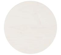 vidaXL Dessus de table rond blanc Ø30×3 cm en pin massif