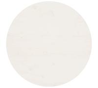 vidaXL Plateau de table rond Ø70x3 cm Blanc – Bois de pin massif