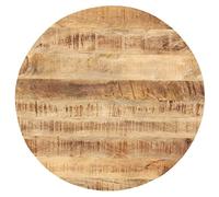 vidaXL Dessus de Table Rond Dessus de Table à Dîner Table de Rechange Maison Restaurant Café Hôtel 25-27 mm 50 cm Bois de Manguier Solide