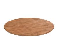 Round Table Top Dark Brown Ø23.6"x0.6" Treated Solid Wood Oak tabletop vidaXL
