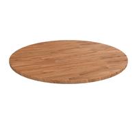 342964 vidaXL Dessus de table rond Marron clair Ø90x1,5 cm Bois chêne traité