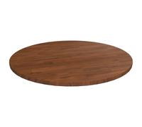 342967 vidaXL Dessus de table rond Marron foncé Ø50x1,5cm Chêne massif traité