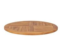 vidaXL Dessus de Table Rond Remplacement Plateau de Table de Salle à Manger Table à Dîner Restaurant 2,5 cm 80 cm Bois de Teck Solide