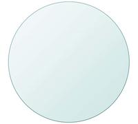 vidaXL Plateau de table rond 700 mm en verre trempé transparent