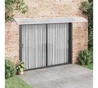 Deurluifel 400x75 cm polycarbonaat grijs en transparant153598