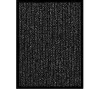 Paillasson Rayé Tapis de Sol Tapis de Couloir Décoratif Tapis de Porte d'Entrée Bienvenue Antidérapant Porche Intérieur Anthracite 40x60 cm