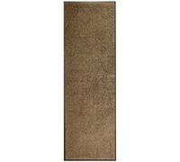 vidaXL Paillasson lavable – Marron – 60x180 cm