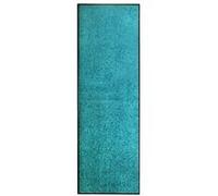 vidaXL Paillasson lavable cyan 60 x 180 cm