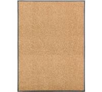 vidaXL Paillasson lavable antidérapant Crème 90 x 120 cm