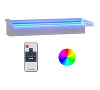Watervaloverlaat met RGB LED's 45 cm roestvrij staal151409