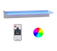 vidaXL Déversoir pour cascade avec LED RVB Inox 60 cm