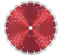 Disque de coupe diamanté avec turbo et trous Acier 300 mm Rouge G